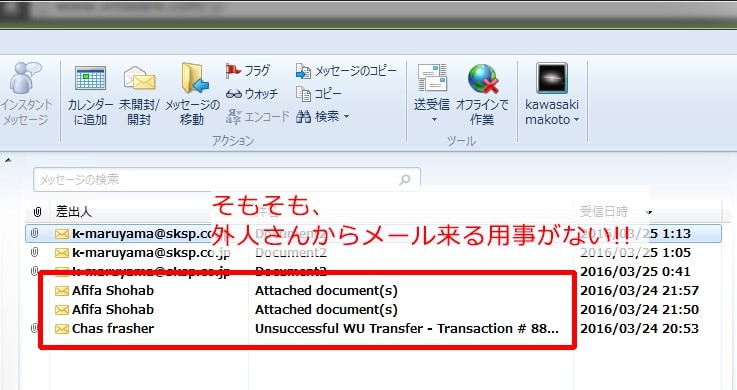 迷惑メールの特徴