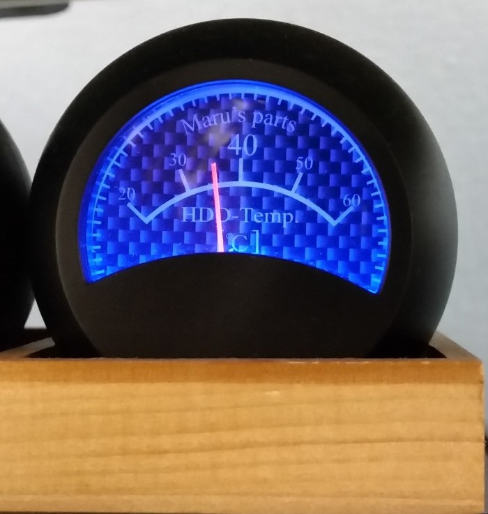 パソコンのアナログメーター HDDの温度