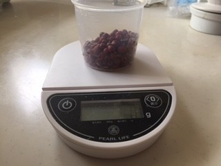 ちゃんとあずきをはかって