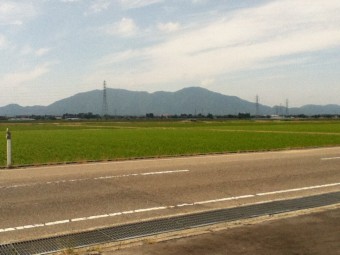 吉田ふれあい公園からの弥彦山 