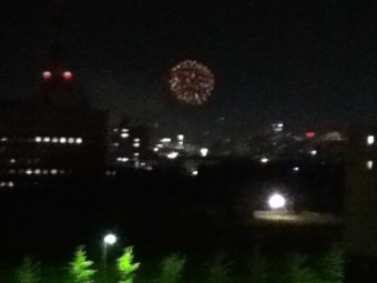 家から見た花火②