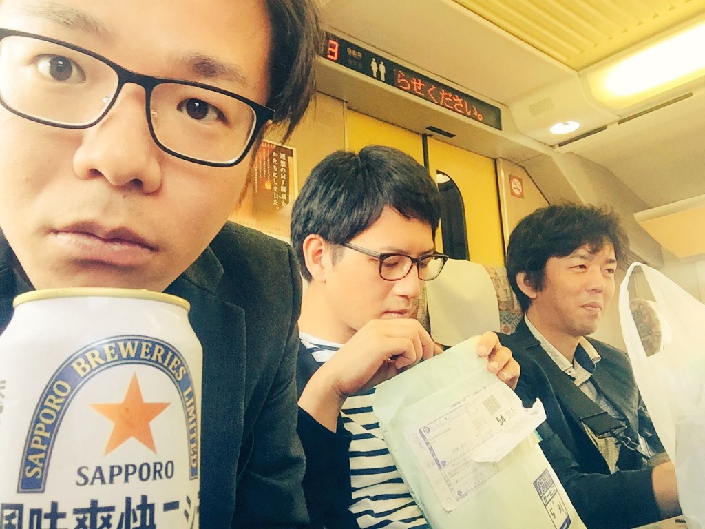東京へ向かう新幹線で2杯目！
